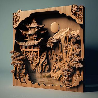 3D model Okinawa in Japan (STL)